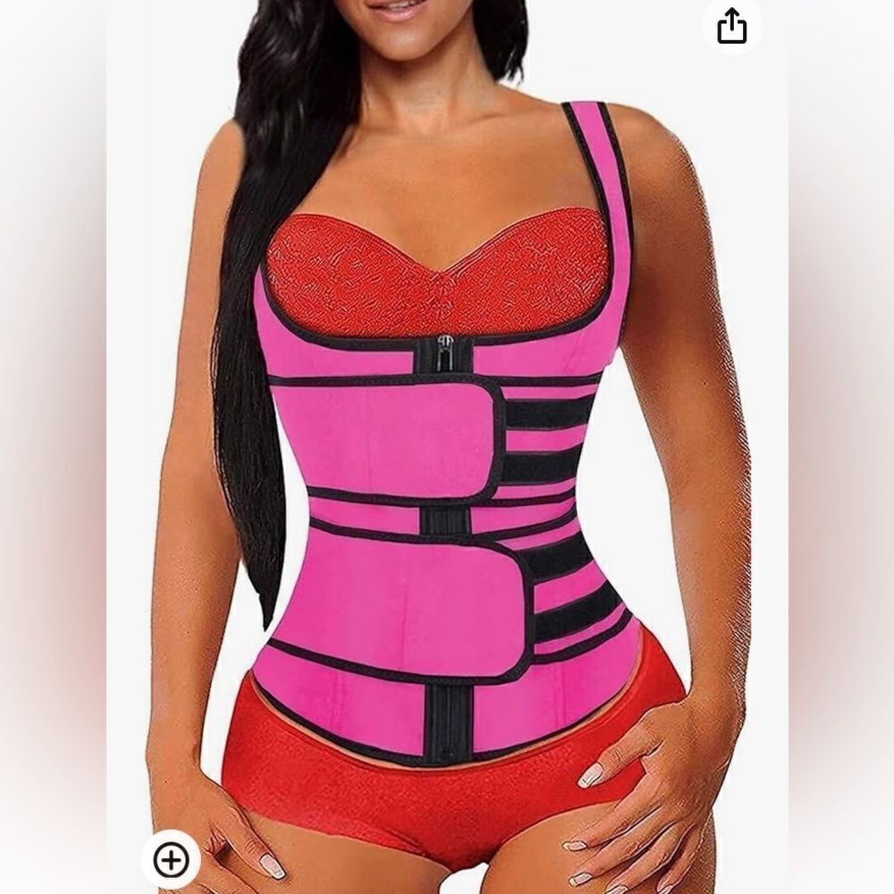 TIGAILIAN Neoprene Sports Girdles Lumbar Belt Sweat and Compression Trainer-pink